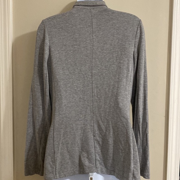 Magaschoni women. Cardigan sweater M soft cozy lagenlook gray office button down - Picture 7 of 8